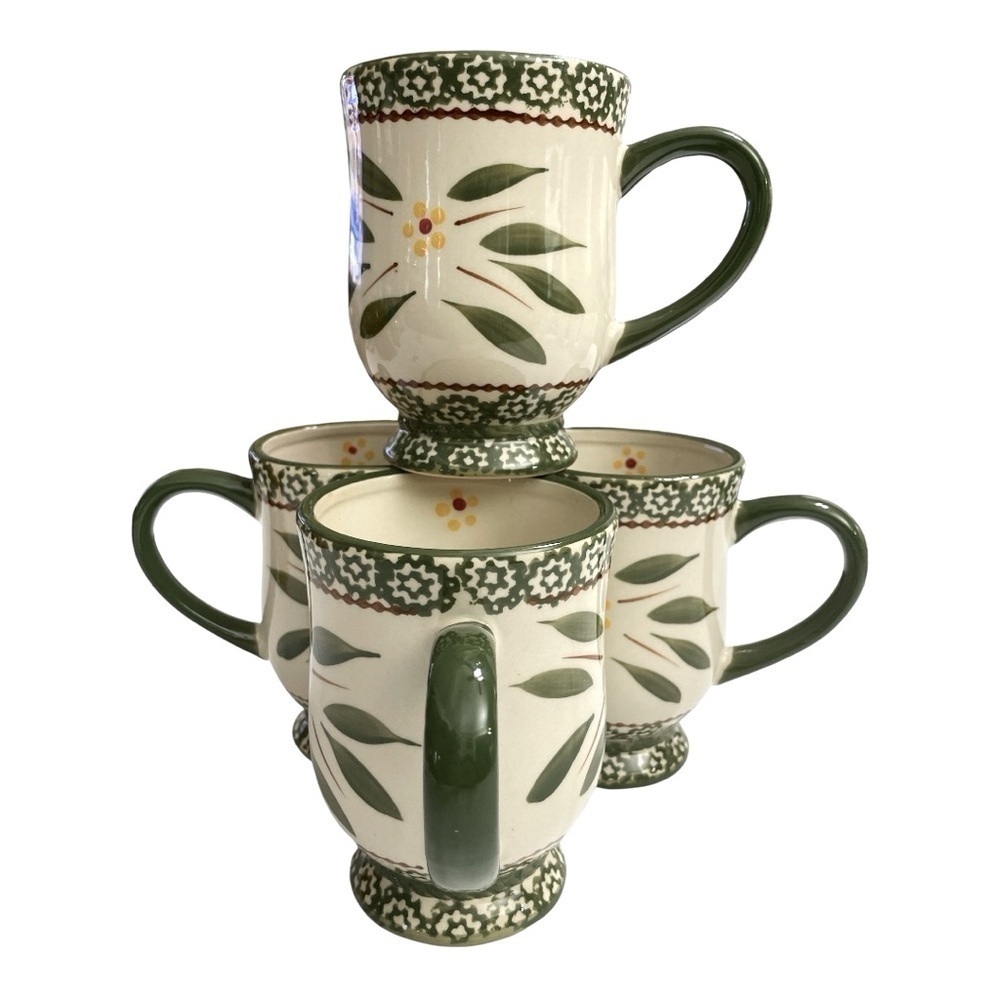 Temp-tations S/4 Pedestal Coffee Mugs FOUR Mug Set, 16 oz  (Old World Confetti) - Picture 5 of 14